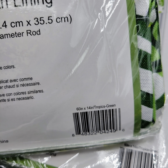 Valances Tropical Palms Lot of 3 By Colordrift 60" Wide x 14" Long New - Picture 5 of 6